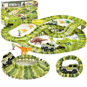 Super Tor Wyścigowy Dinozaur Dino Track 140 Elementów