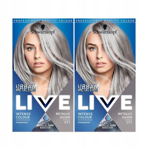 Live Farba do Włosów Srebro U71 Metallic Silver x2