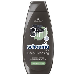 Schauma Szampon Men 3w1 z Glinką i Węglem 400ml