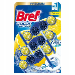 Bref Color Ative Zawieszka do WC Cytrynowa 3x50g