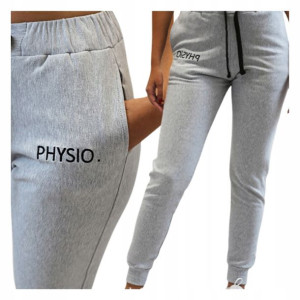 Spodnie Dresowe Dresy Damskie Szare Physio M