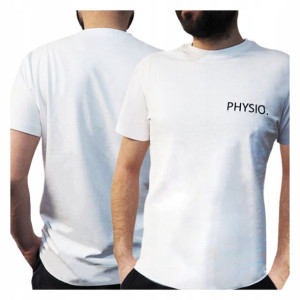 Koszulka Męska T-shirt Nadruk Physio Biała S