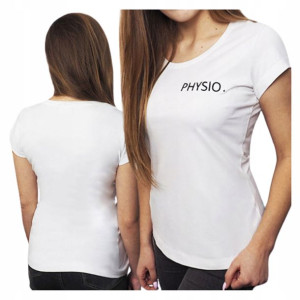 Koszulka Fizjoterapeuty Nadruk Physio Biała Xl