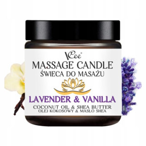 Świeca do masażu ciała Lavender & Vanilla VCee