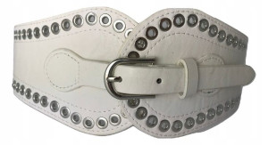 Pasek Damski Biały Do Sukienki Szeroki 10cm