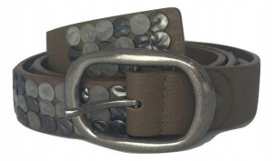 PASEK DAMSKI brązowy dżety szer.3 cm