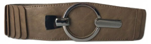PASEK DAMSKI BRĄZOWY elastyczny do sukienki szer.6