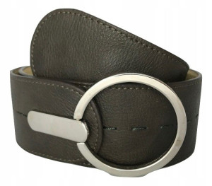 Pasek Damski Ciemny Zielony Khaki Szeroki 6,5 Cm