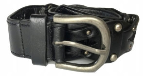PASEK DAMSKI czarny do spodni sukienki 3,5 cm