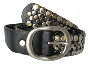 PASEK DAMSKI CZARNY DŻETY do spodni szer. 3,5