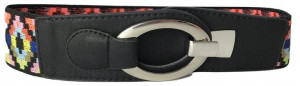 PASEK DAMSKI czarny elastyczny do sukienki wzory