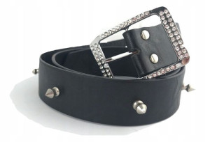 Pasek Damski Czarny Ostre Ćwieki Typ Klamry 1