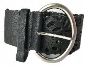 PASEK DAMSKI czarny szeroki 7 cm wzory do sukienki
