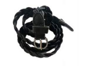PASEK DAMSKI czarny wąski 2cm
