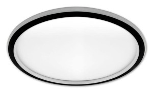 Lampa Sufitowa Plafon Nowoczesny Czarny Biały Led Pilot
