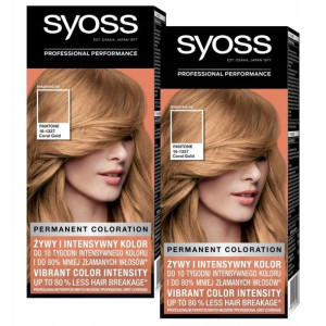 Syoss Pantone Farba do Włosów 9-67 Koral Złoto 2x