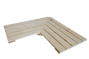 Narożna półka ażurowa do regału MAXI 82,5x44,5 cm Naturalna Drewno sosnowe