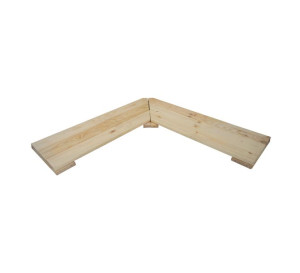 Narożna półka pełna do regału MAXI 82,5x26,5 cm Naturalna Drewno sosnowe