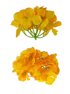 Hortensja główka wyrobowa śr. 14 cm (ciemny żółty)