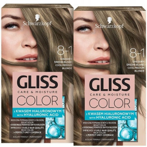 Gliss Color Farba Włosów 8-1 Chłodny Blond 2x