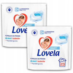 Lovela Kapsułki Białe Kolor do Prania Dzieci 46szt