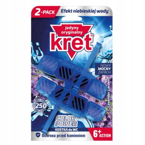 Kret Zawieszka do WC Barwiąca Lawenda 40g x2