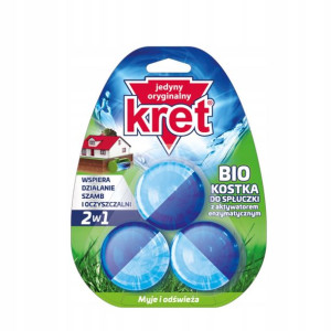 Kret BIO Kostka do WC z Aktywatorem 50g x3