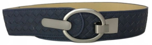 PASEK DAMSKI GRANATOWY pleciony szer.5,5 cm
