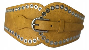 Pasek Damski Musztardowy Do Sukienki Szeroki 10cm