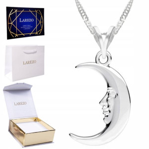 Naszyjnik srebrny łańcuszek 925 Księżyc Moon