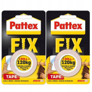 Pattex Fix Taśma Dwustronna 1,5mx19mm 120kg x2