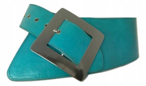 PASEK DAMSKI NIEBIESKI SZEROKI 13cm do sukienki