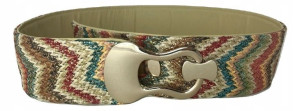 PASEK DAMSKI pleciony kolorowy szer. 6cm