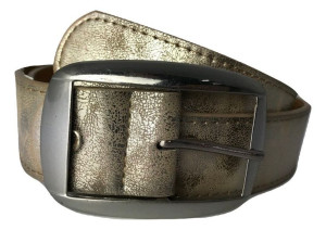 Pasek Damski Skórzany Do Spodni Złoty Szer. 4cm
