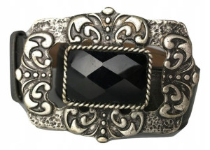 Pasek Damski Skórzany Szary Klamra Szer.4cm