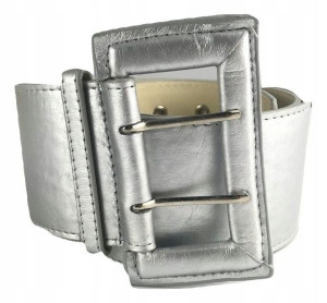 PASEK DAMSKI srebrny SZEROKI 7,5 CM do sukienki