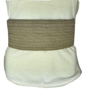 PASEK DAMSKI SZEROKI 10 cm brązowy wiązany