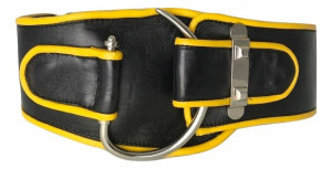 PASEK DAMSKI SZEROKI czarny srebrna klamra 9,5 cm