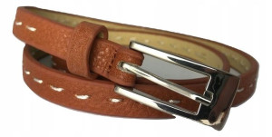 PASEK DAMSKI WĄSKI 1,5cm brązowy