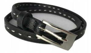 PASEK DAMSKI WĄSKI 1,5cm czarny