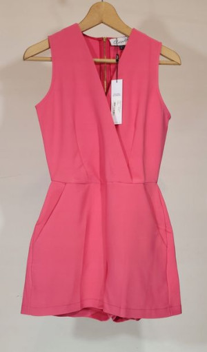 CLOSET LONDON PINK WRAP PLEATED kombinezon xs