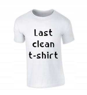 KOSZULKA T-SHIRT z nadrukiem LAST CLEAN