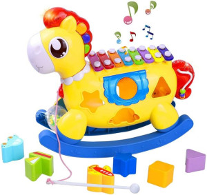 [B]][5] Konik Interaktywny Muzyczny Sorter Kształty Cymbałki U429