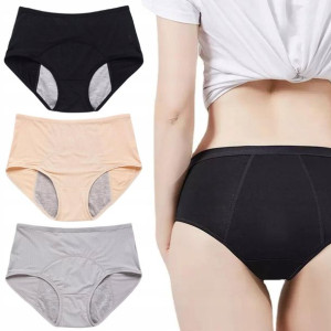 Majtki Menstruacyjne Komplet Beżowe Czarne Szare M