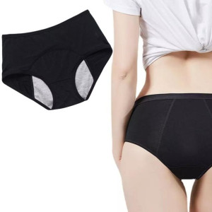 Majtki Menstruacyjne Nieprzeciekające Czarne Xxl