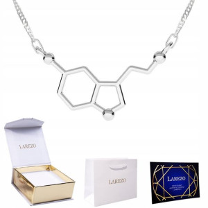 Naszyjnik srebrny łańcuszek 925 Wzór Serotonina