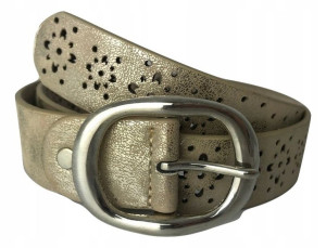 Pasek Damski Złoty Do Spodni Wzory Szer. 3cm
