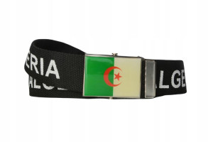 Pasek parciany czarny flaga napis Algeria