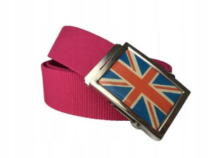Pasek różowy parciany British flaga Anglii UK