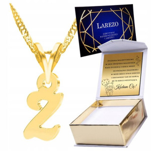Naszyjnik złoty + GRAWER 925 Literka Z Letter
